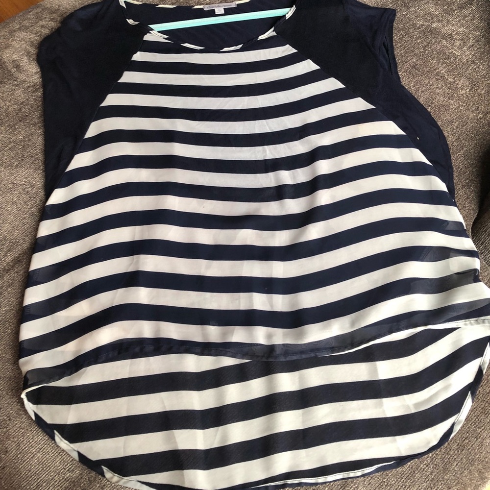 Blue & White hi-low Charlotte Russe XL Top